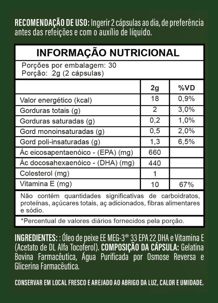 Informação nutricional Verdan