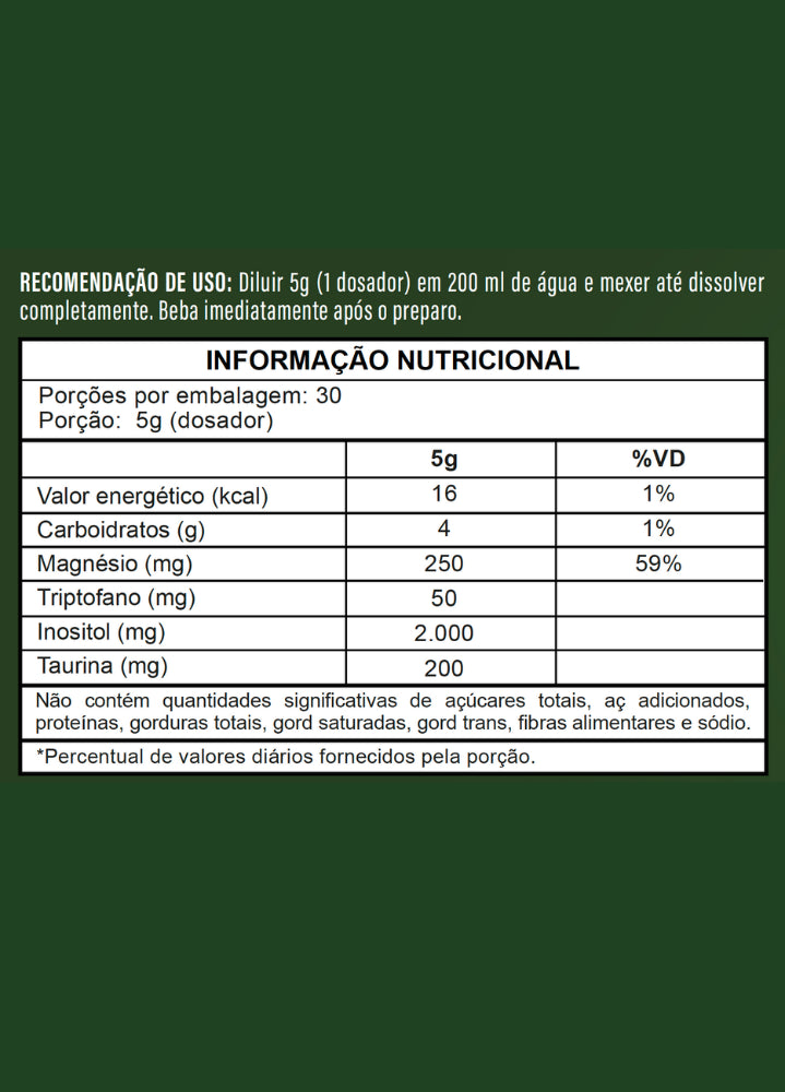 Informação nutricional Verdan