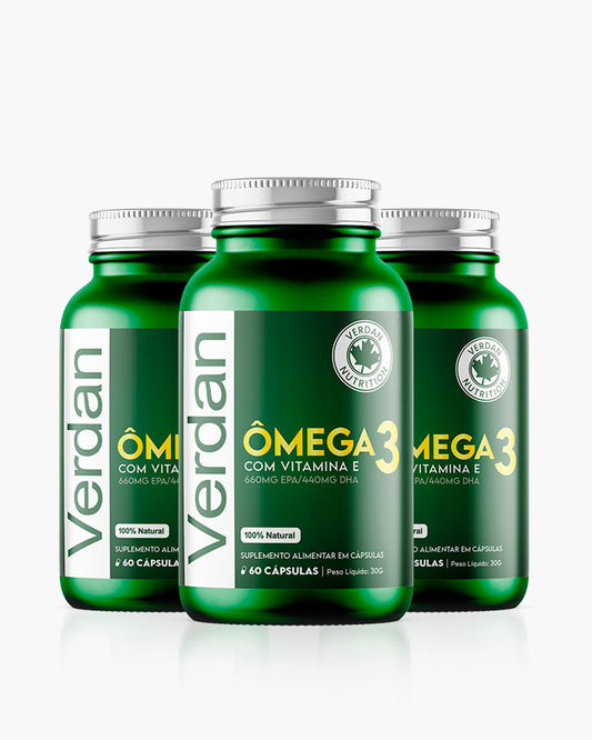 Ômega 3 com vitamina E 3 unidades - Verdan